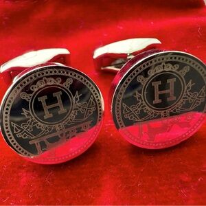 Hermes Palladium Plated Cufflinks